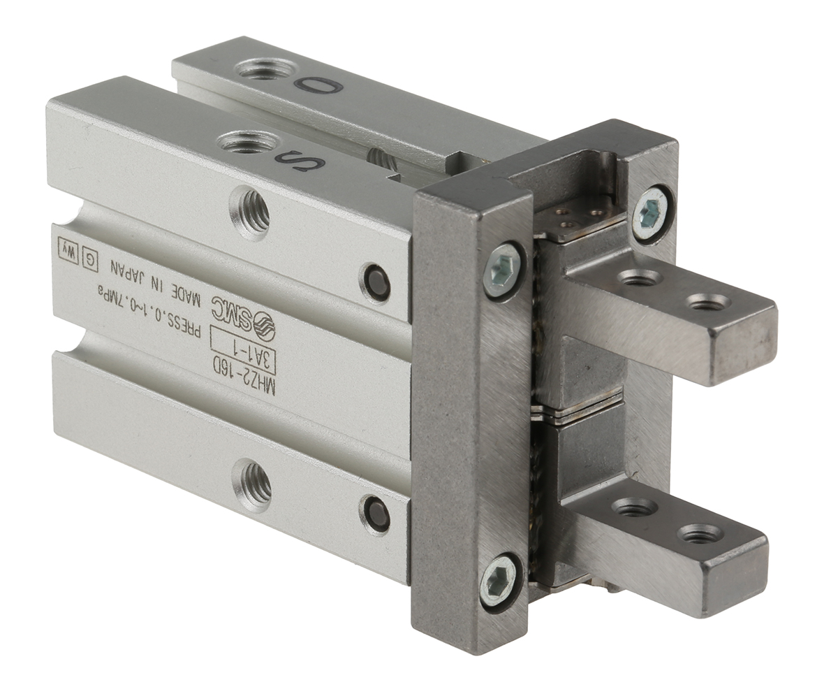 SMC 2 Finger Double Action Pneumatic Gripper, MHZ2-16D, Parallel Gripping Type