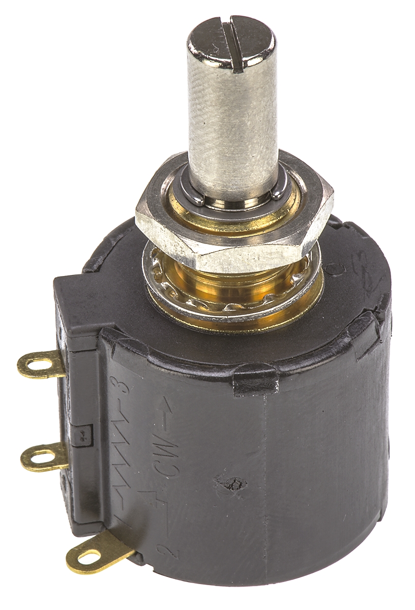 Bourns 3549 2kΩ Rotary Potentiometer 10-Turns 1-Gang Panel Mount, 3549S-1AA-202A