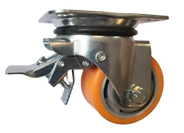Guitel Hervieu Braked Swivel Castor Wheel, 400kg Capacity, 100mm Wheel
