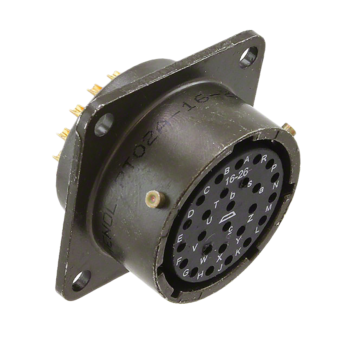 Amphenol Socapex, PT, Copper Alloy 26 Way Panel Mount MIL Spec Circular Connector ReceptacleGreen, Socket