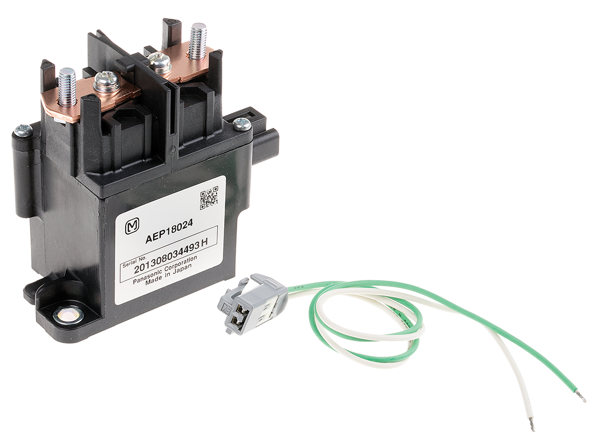 Panasonic Flange Mount Power Relay, 24V dc Coil, 80A Switching Current, SPST