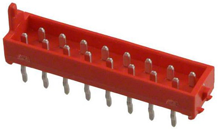 TE Connectivity Micro-MaTch Series Straight Through Hole PCB Header, 16 Contact(s), 1.27 mm Pitch, 2 Row, Shrouded