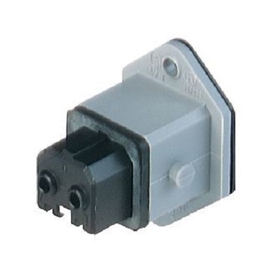 Hirschmann, ST IP54 Black, Grey Panel Mount 2P + E Industrial Power Socket, Rated At 16A, 250 V