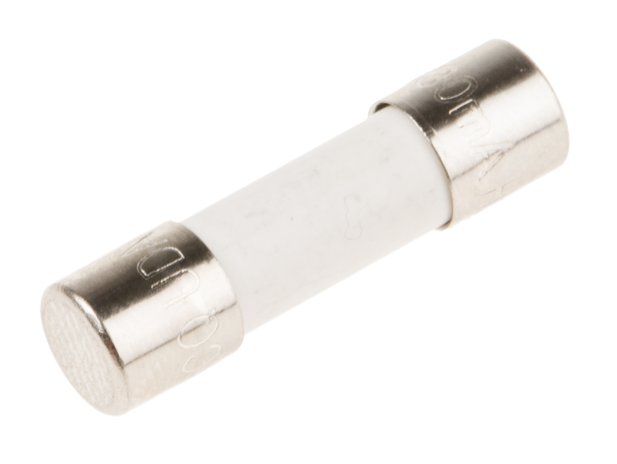 RS PRO 630mA T Ceramic Cartridge Fuse, 5 x 20mm