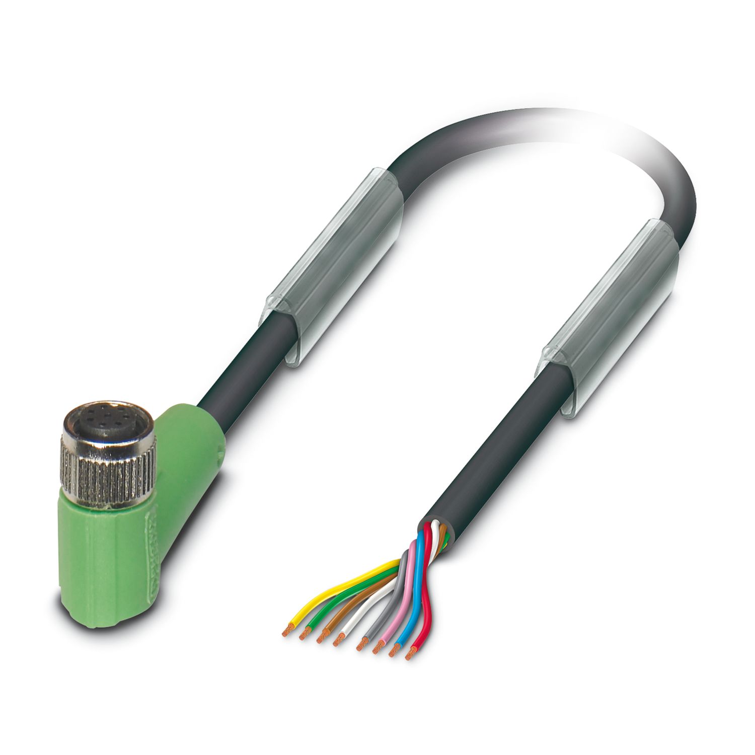Phoenix Contact Female 8 way M8 to 8 way Free End Sensor Actuator Cable, 5 m