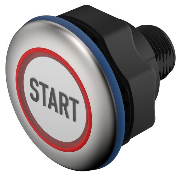 EAO Capacitive Switch NO,Illuminated, Green, IO-Link, IP69K