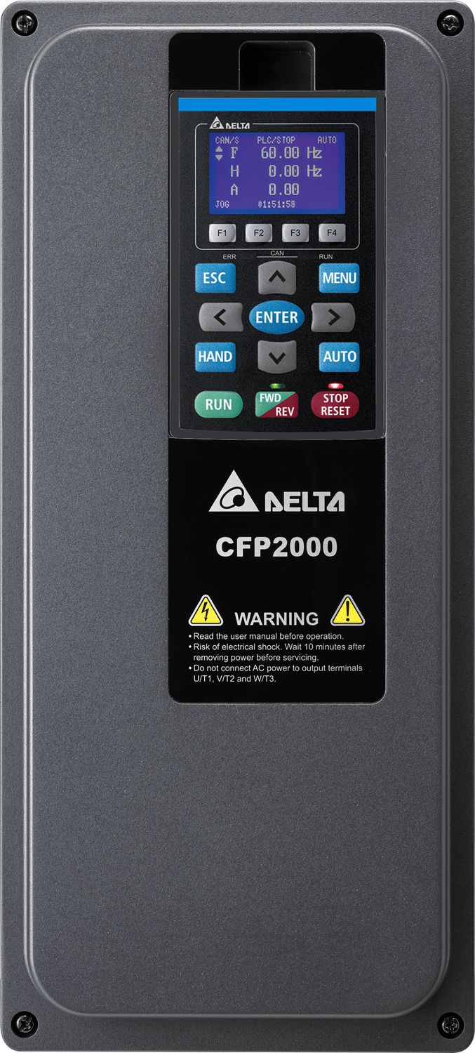 Delta Electronics Variable Speed Drive, 2.2 kW, 3 Phase, 460 V, 5.5/4 A, CFP2000 Series