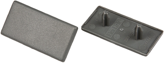 FlexLink Grey Rectangular End Cap, 22 mm, 44 mm Strut Profile, 5.5mm Groove