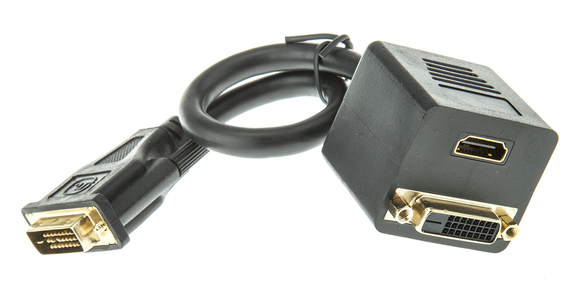 RS PRO AV Adapter, Male DVI-D to Female DVI-D, HDMI