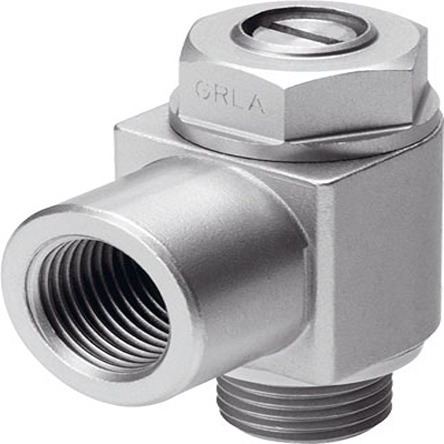 Festo Manual Supply Air One Way Flow Control Pneumatic Control Valve GRLZ Series, Metric M3, M3, 175040