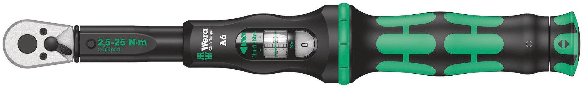 Wera Click-Torque B 1 Click Torque Wrench, 10 → 50Nm, 3/8 in Drive, Square Drive
