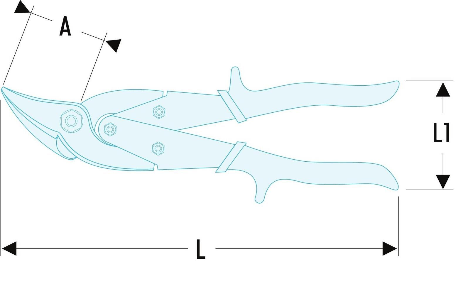 Facom 255 mm Left Shears for Stainless Steel