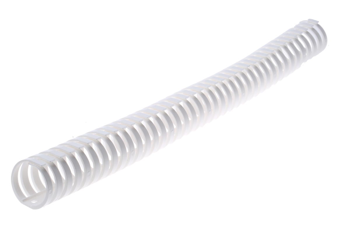 HellermannTyton HelaDuct Flex40 White Slotted Flexible Panel Trunking - Flexible Slot, W45 mm x D48mm, L0.5m,