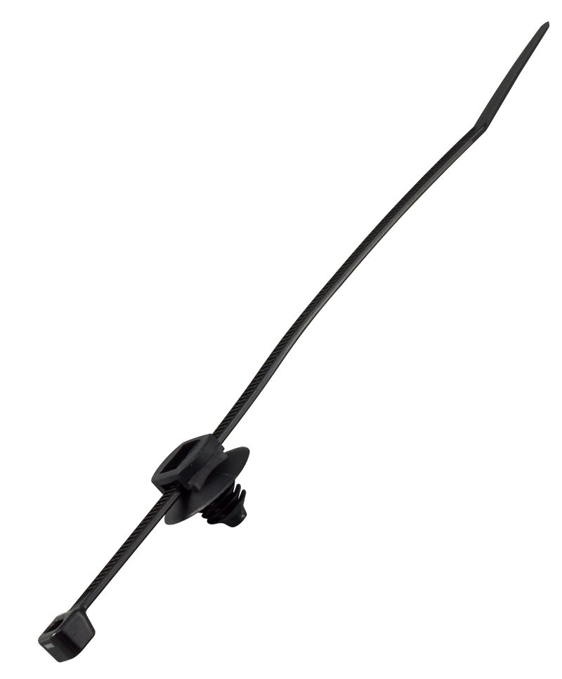 RS PRO Cable Tie, 150mm x 3.6 mm, Black Nylon, Pk-100