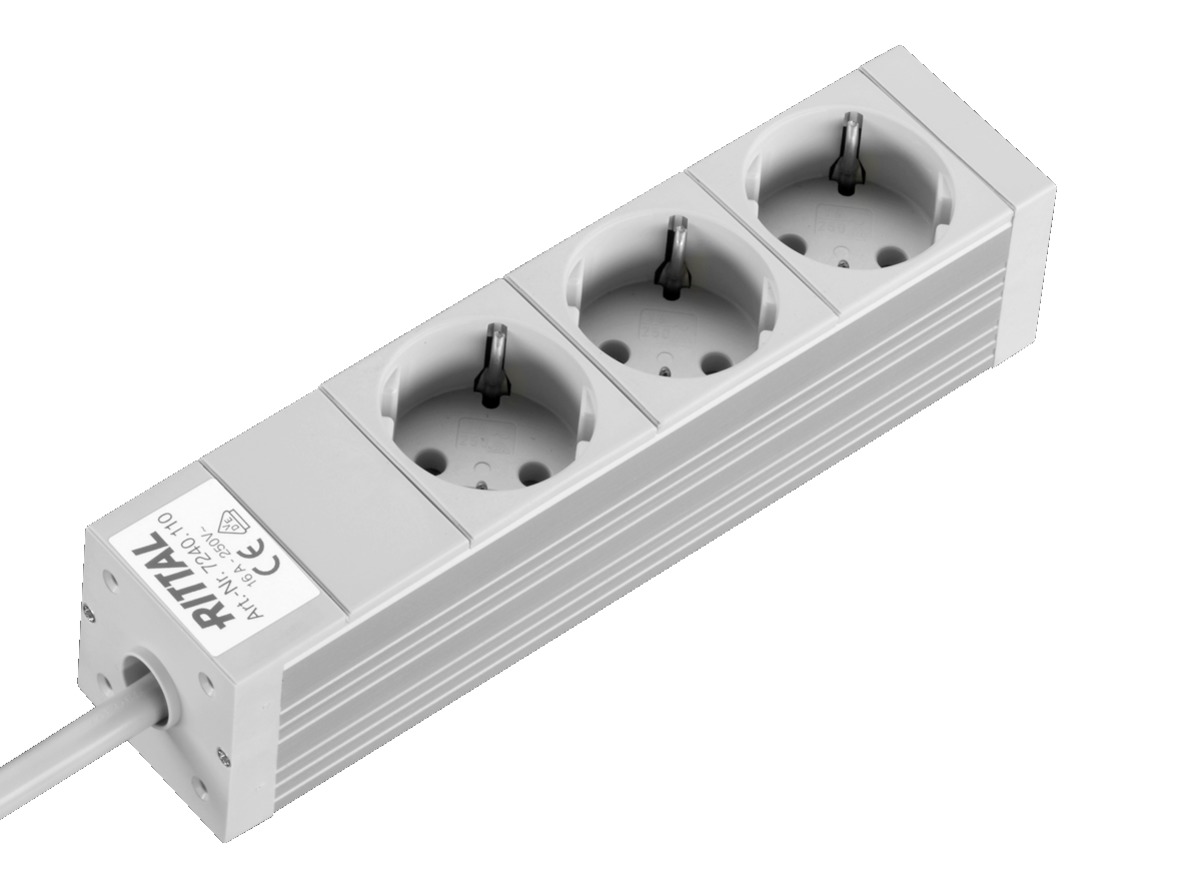 Rittal 2m 3 Socket CEE Socket, 250 V