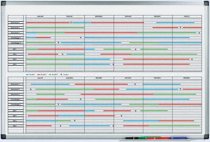 Legamaster Yearly Magnetic Wall Planner