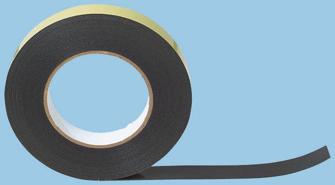Advance Tapes AT380 Black Foam Tape, 19.0mm x 10.0m, 0.86mm Thick