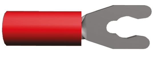TE Connectivity PIDG Insulated Crimp Spade Connector, 0.3mm² to 1.4mm², 22AWG to 16AWG, M3 Stud Size Nylon, Red