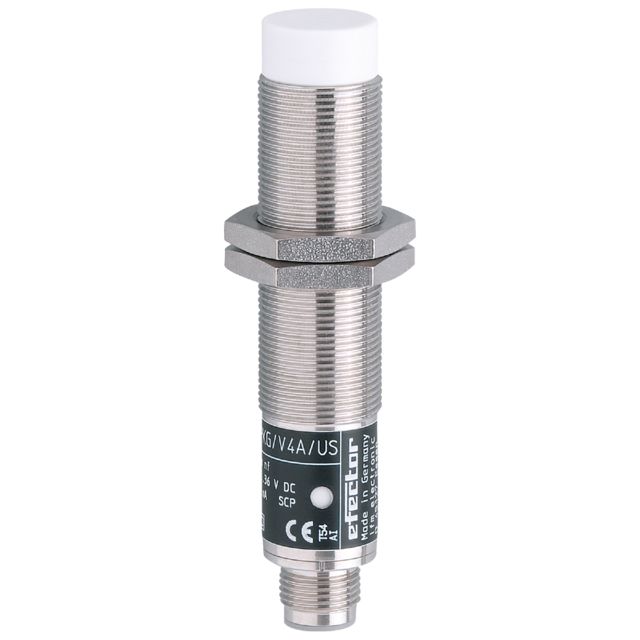ifm electronic Inductive Threaded Barrel Proximity Sensor, M18, 8 mm Detection, PNP NO, 10 → 36 V dc