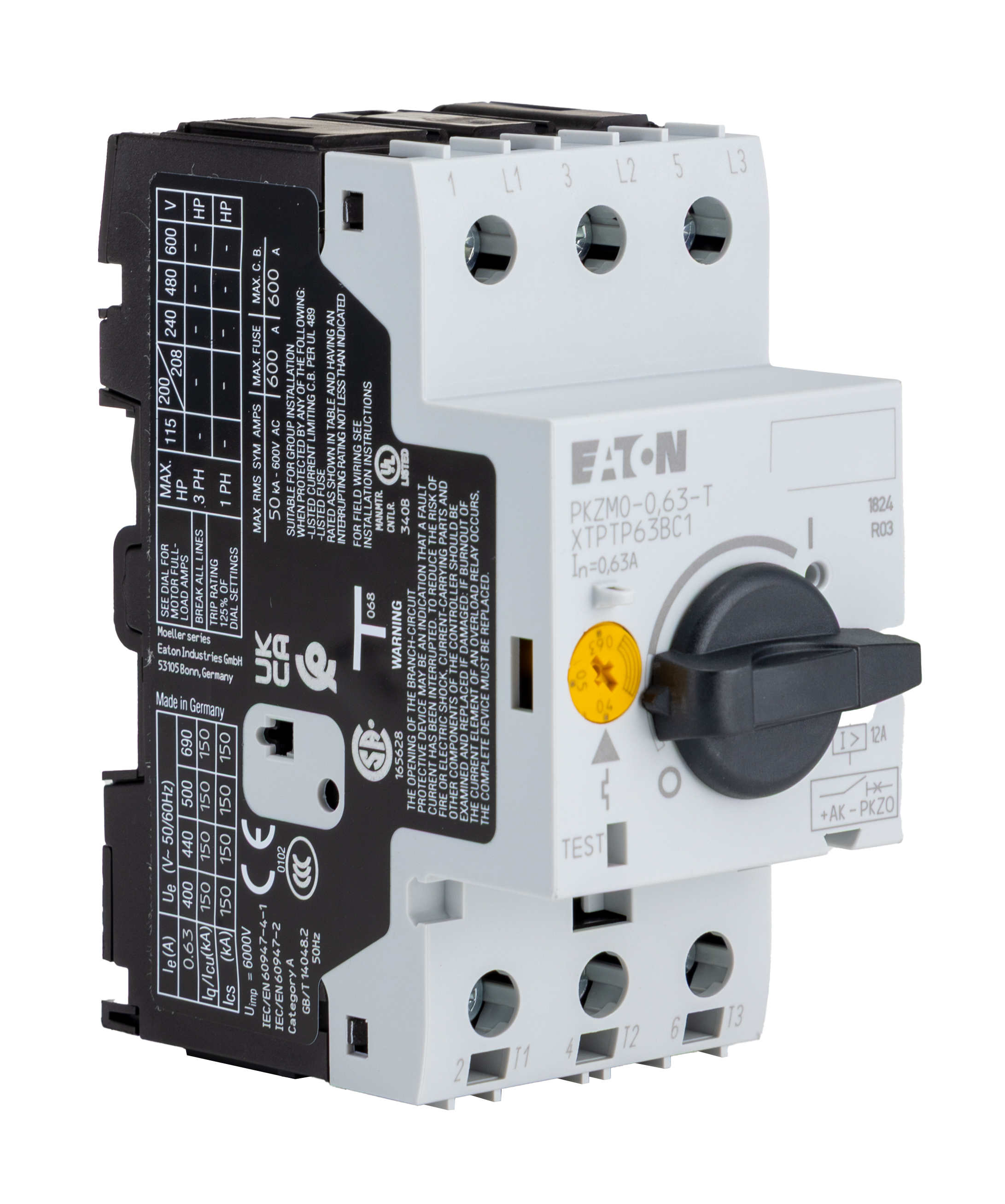 Eaton 0.4 → 0.63 A Motor Protection Circuit Breaker, 690 V ac