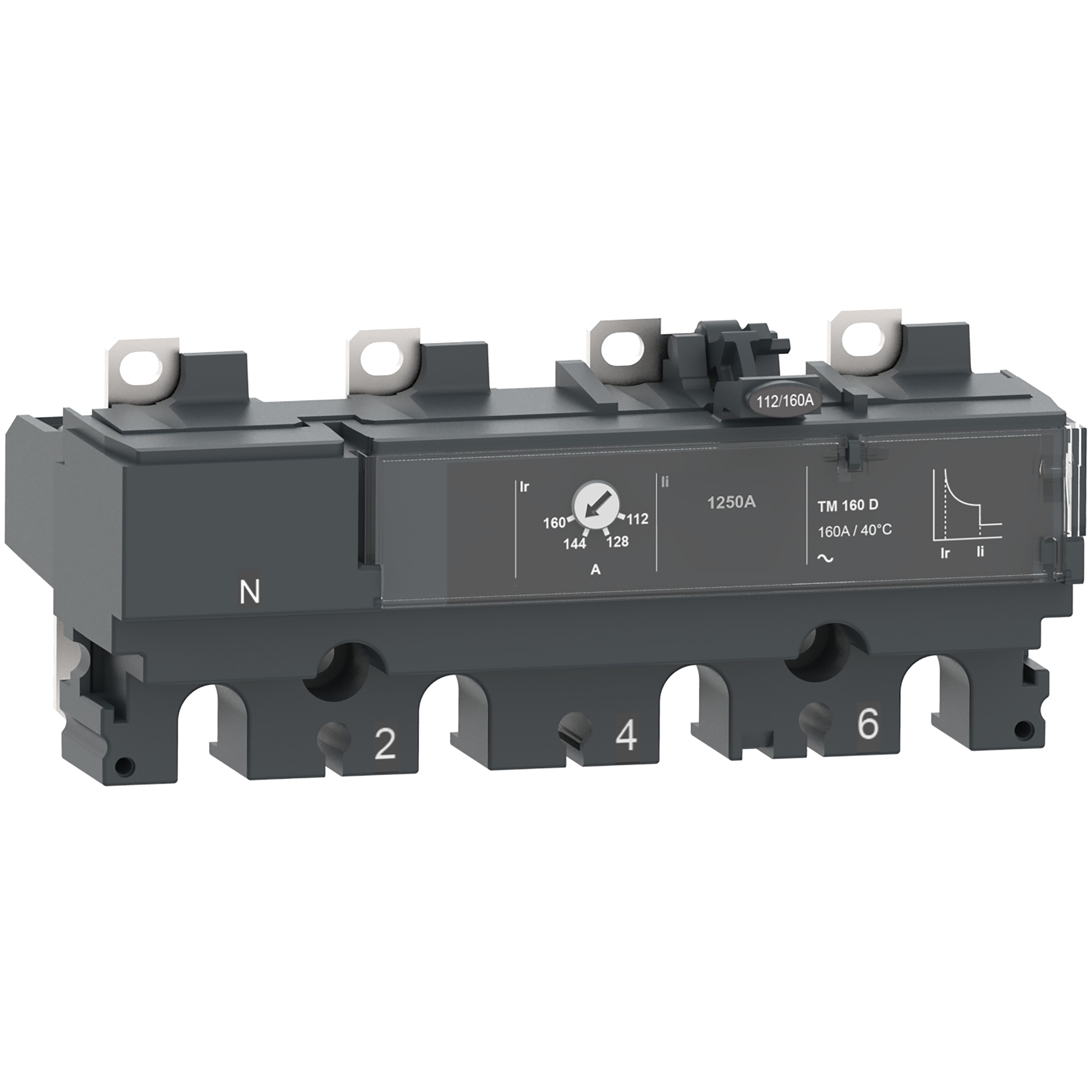 Schneider Electric, ComPacT MCCB 4P 125A, Fixed Mount