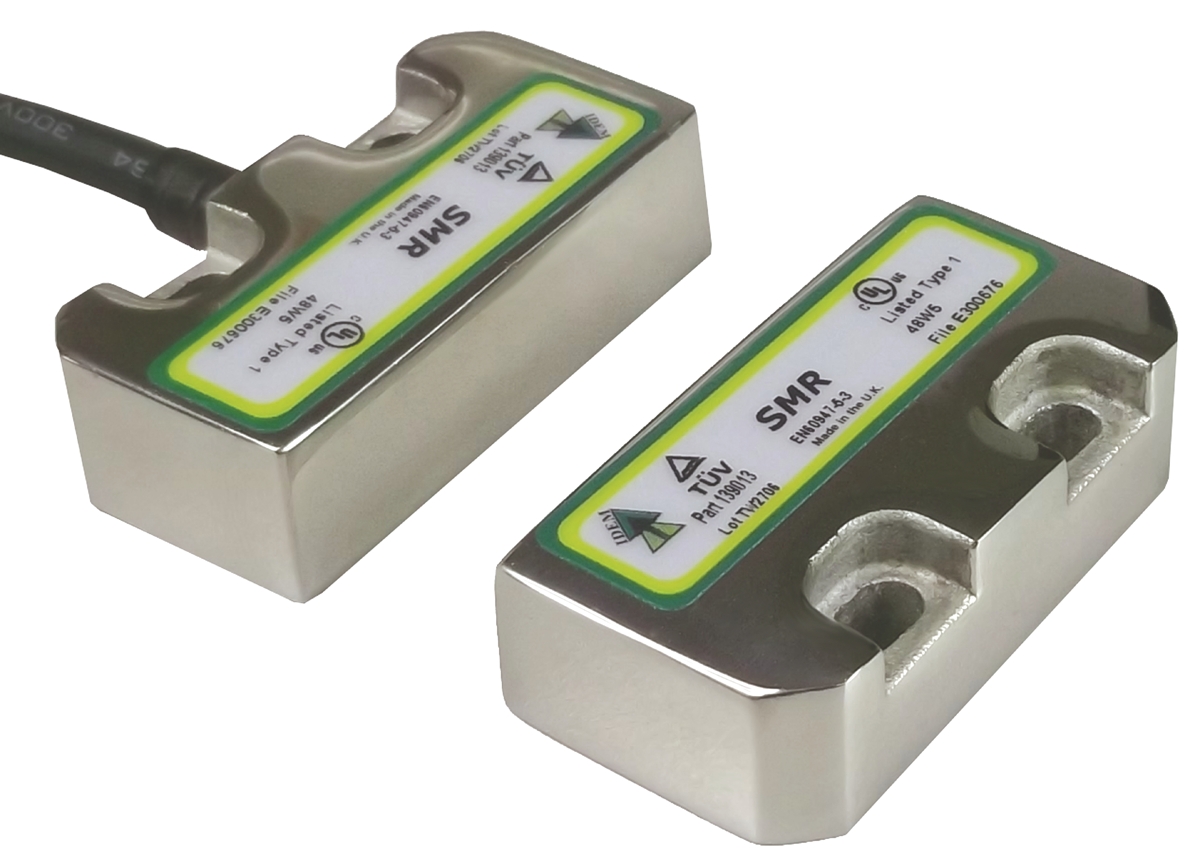 IDEM SMR Series Magnetic Non-Contact Safety Switch, 250V ac, 316 Stainless Steel Housing, 2NC, 2m Cable