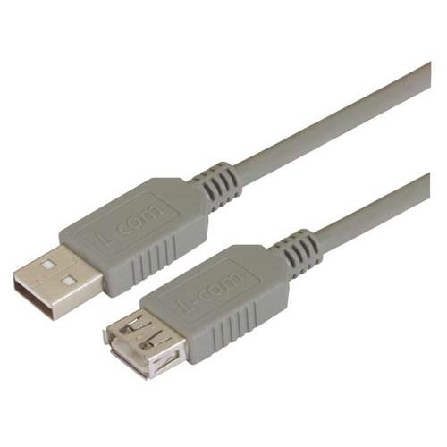 L-Com USB 2.0, Male USB to Male USB A, 3m