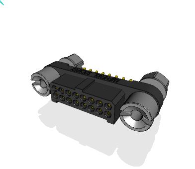 Amphenol Socapex MHDAS Series Straight PCB PCB Header, 16 Contact(s), 1.27 mm Pitch, 2 Row, Shrouded