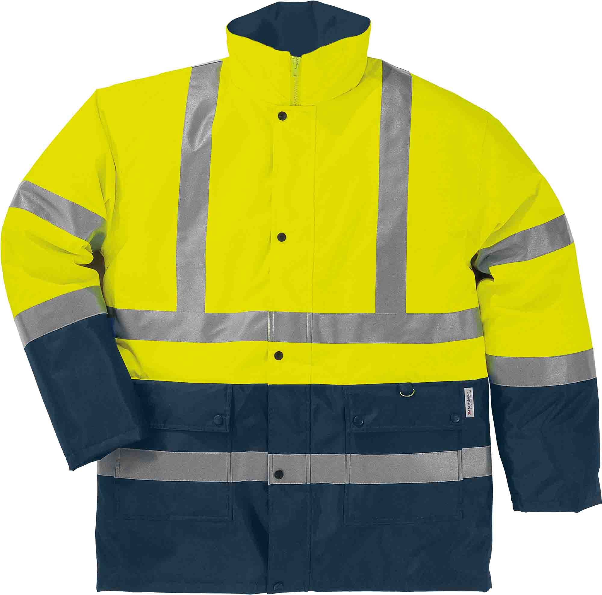Delta Plus Navy/Yellow Unisex Hi Vis Parka, S