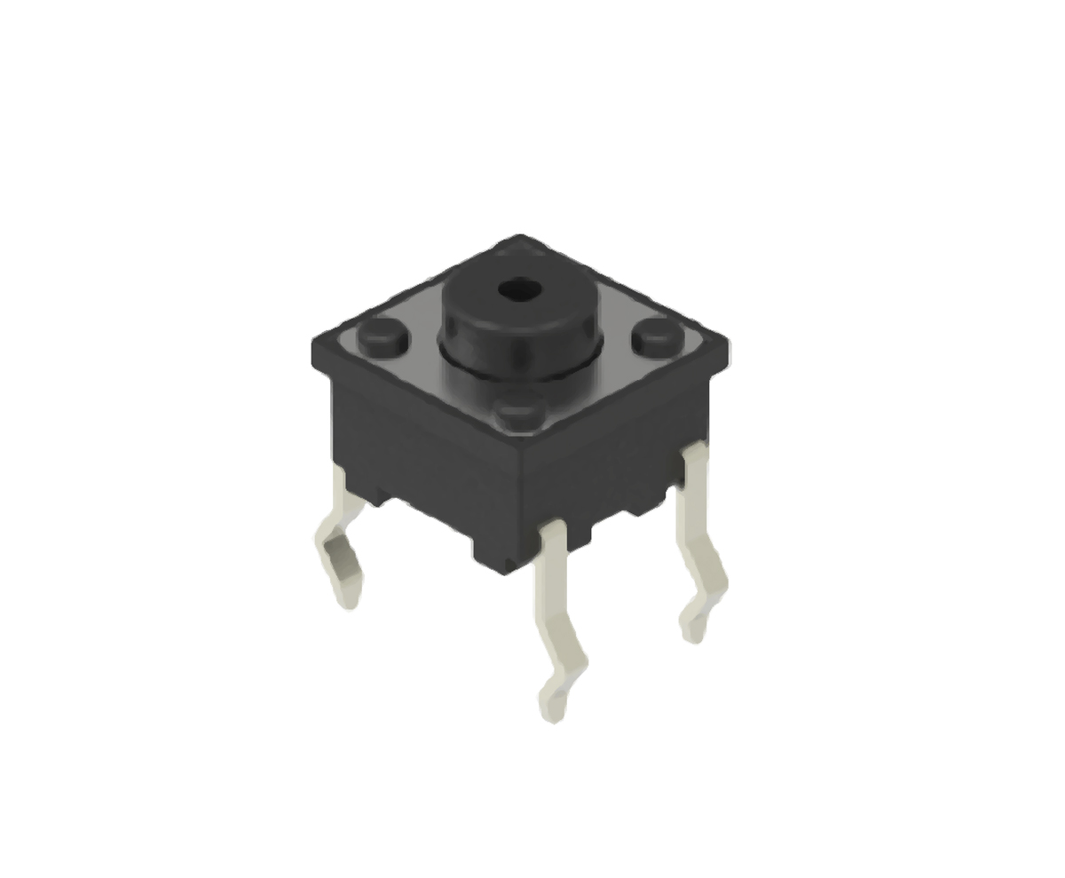 Alps Alpine Black Button Tactile Switch, SPST 50 mA 1.3mm Snap-In