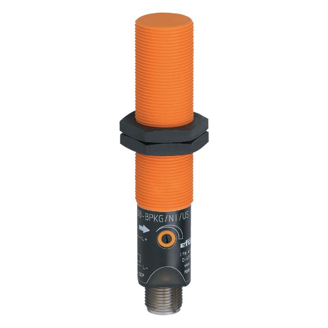 ifm electronic Capacitive Threaded Barrel Proximity Sensor, M18, 8 mm Detection, PNP NO, 10 → 36 V dc