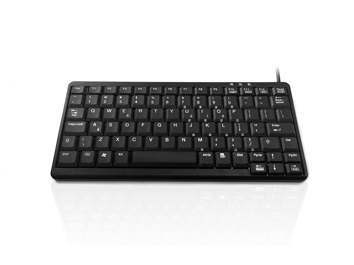 Ceratech KYB500-K82A-US Wired PS/2 & USB Compact Keyboard, QWERTY (US), Black