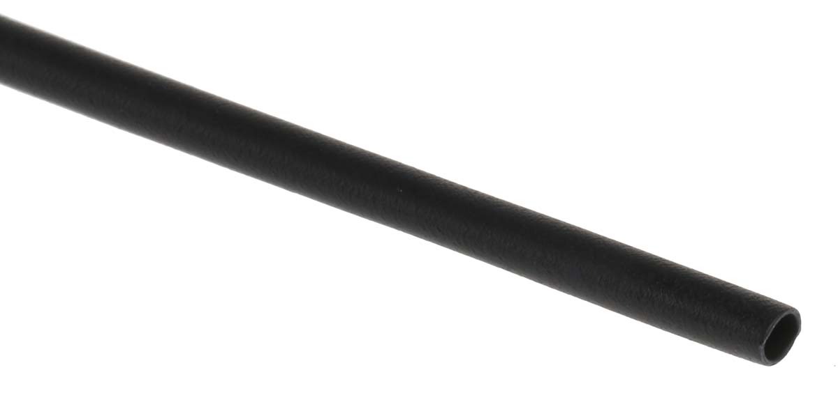 HellermannTyton Heat Shrink Tubing, Black 1.5mm Sleeve Dia. x 200mm Length 3:1 Ratio, HIS-3 BAG Series