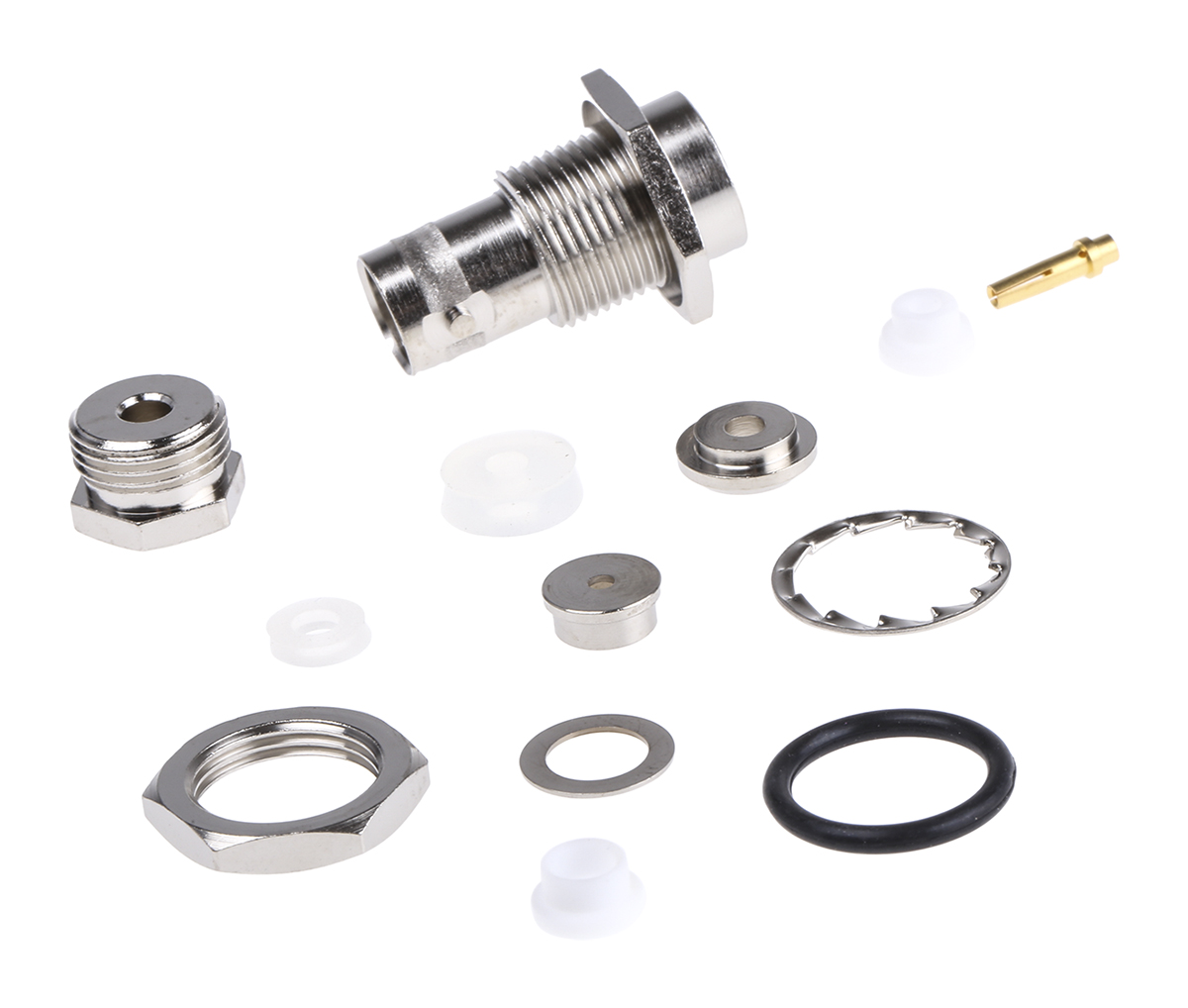 Telegartner, Jack Panel Mount BNC Connector, 75Ω, Clamp Termination, Straight Body