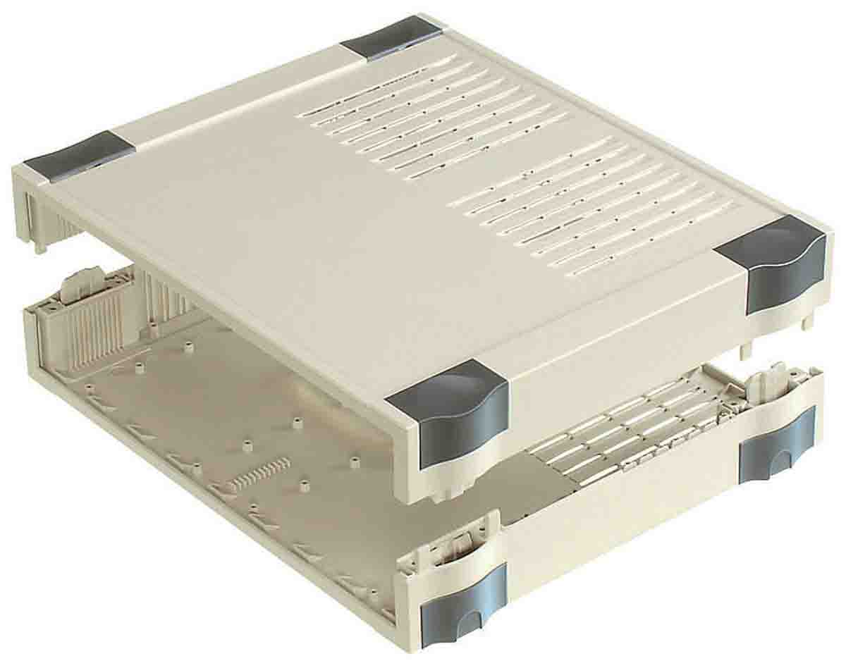 Bopla Botego Series Light Grey ABS Enclosure, IP30, Light Grey Lid, 256.9 x 307.35 x 65.2mm