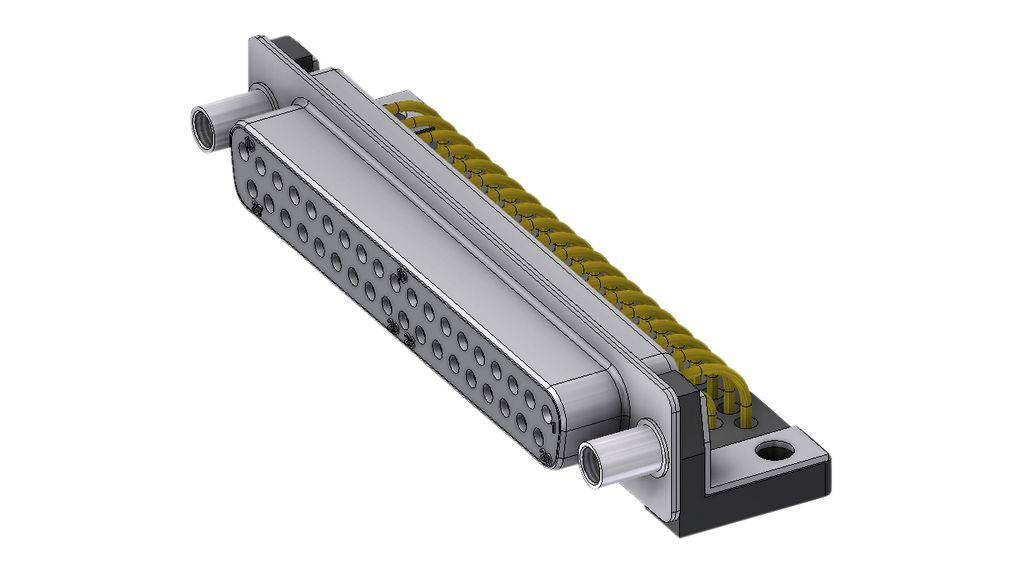 Deltron Connectors DTX 37 Way Right Angle D-sub Connector Socket, 2.77mm Pitch, with Screw Locks