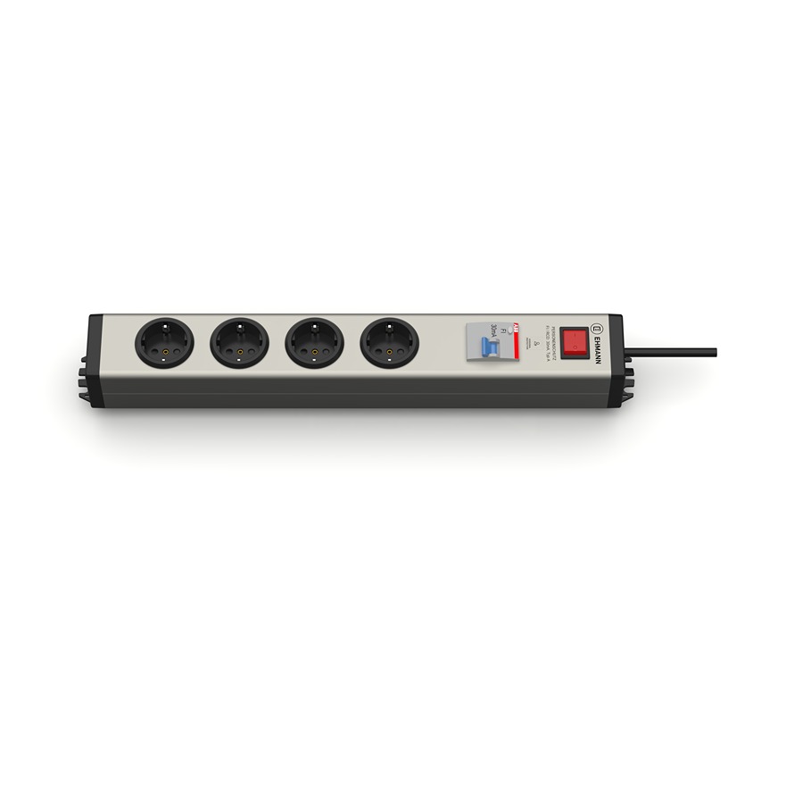 Bodo Ehmann Type F - German Schuko 4 Gang Power Distribution Unit, 3m Cable, 16A, 230 V, RCD Protected