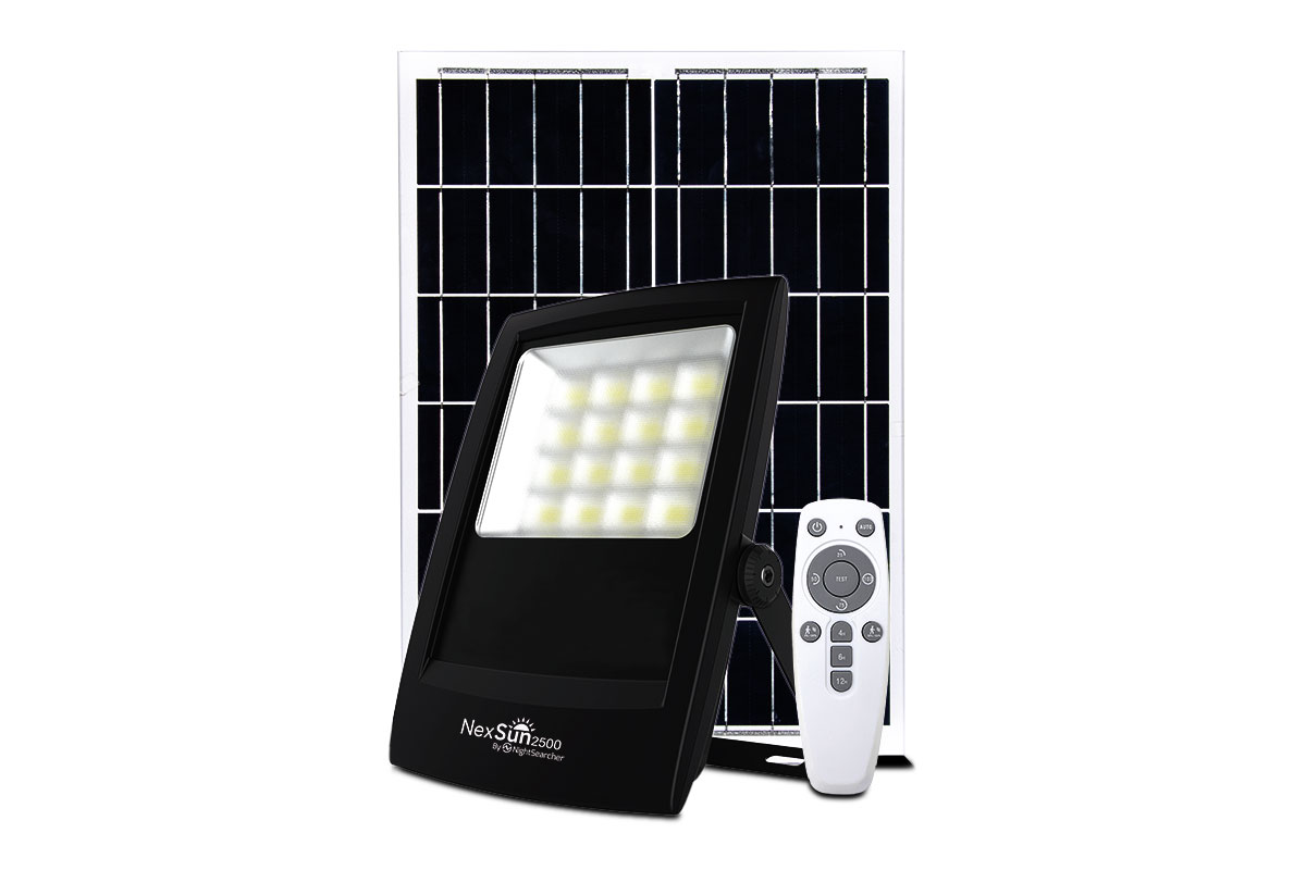 Nightsearcher NEXSUN, Solar Powered, Security Floodlight, 1 LED, 35 W, 2500, IP65 PIR, 10 V