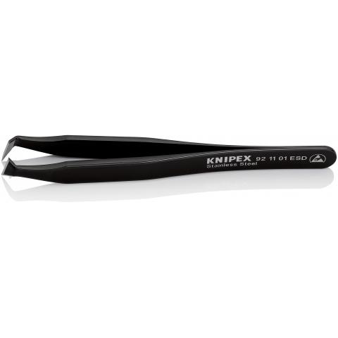 Knipex 115 mm, Stainless Steel, Sharp, ESD Tweezer