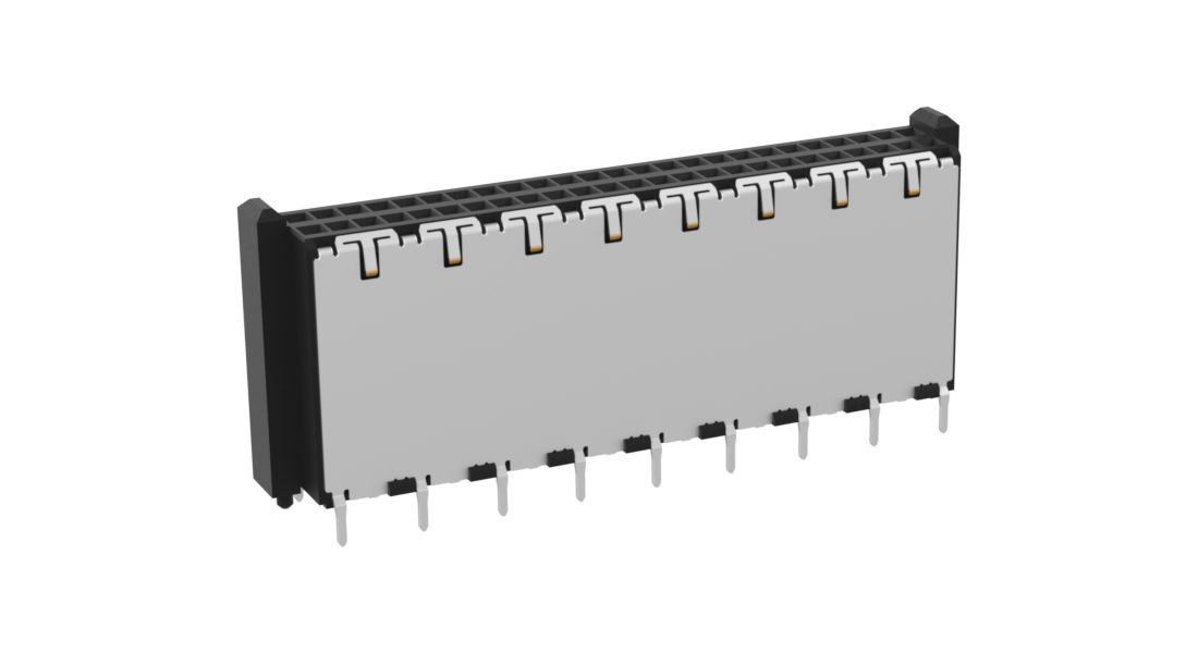 ERNI Surface Mount, Through Hole PCB Socket, 50-Contact, 2-Row, 1mm Pitch