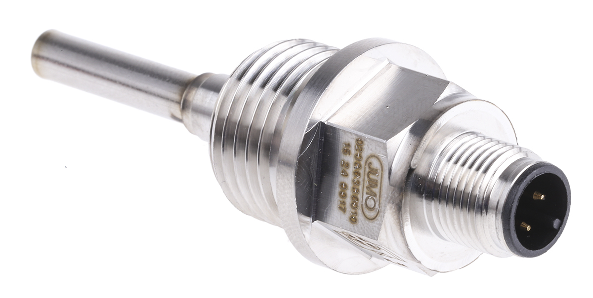 Jumo PT100 Temperature Sensor, 6mm Dia, 50mm Long, +200°C Max