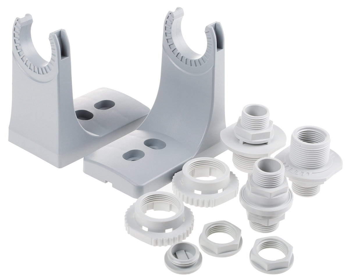 Werma IP65 Rated Grey Fixing Kit for use with 190, 890 Traffic Light Beacons
