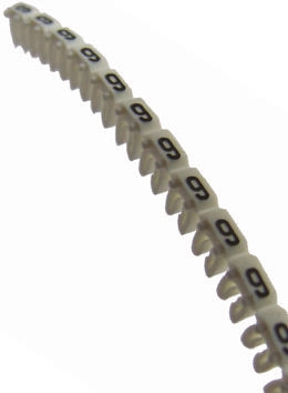 Legrand CAB 3 Clip On Cable Markers, White, Pre-printed "9", 0.15 → 0.5mm Cable, 0 381 09