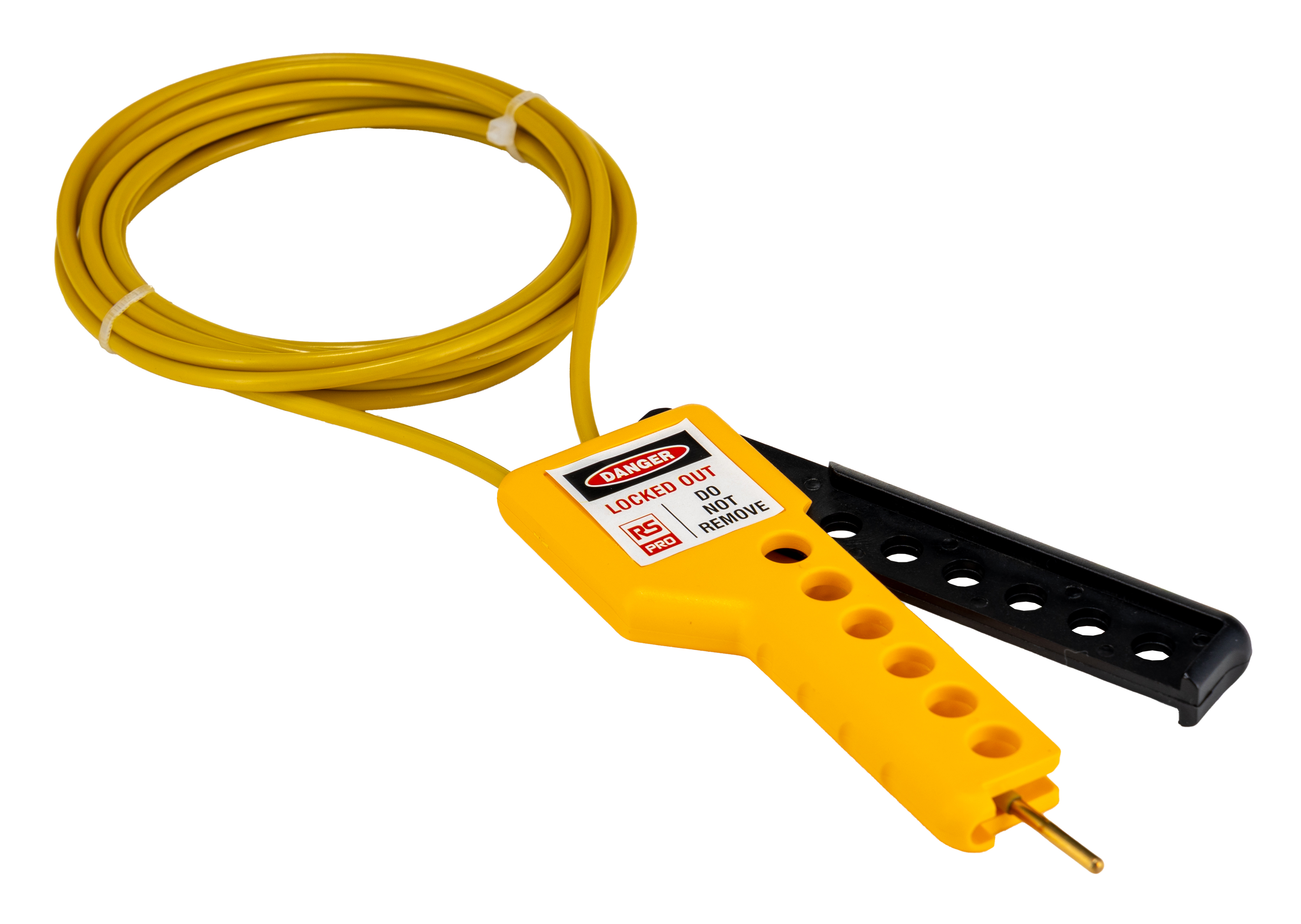 RS PRO Black, Yellow 6-Lock ABS, Nylon, Steel Cable Lockout