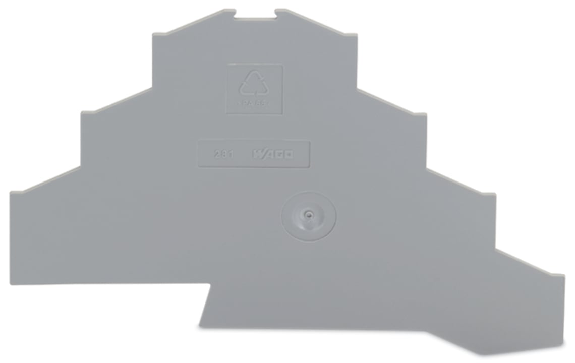 WAGO 281 Series End And Intermediate Plate for Use with Rail Mount Terminal Blocks