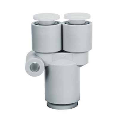 SMC KG Series Union Y, Push In 4 mm to Push In 6 mm, Tube-to-Tube Connection Style, KGU04-06
