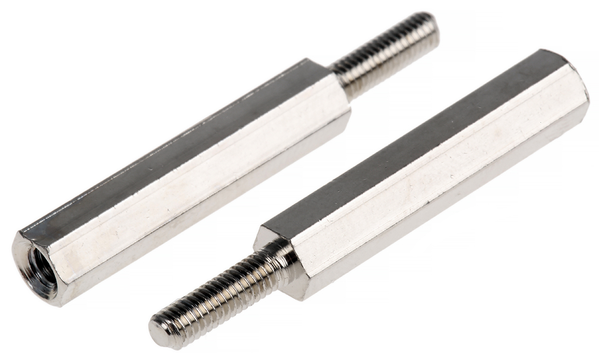 Essentra Standoff, M3 Thread, 25mm Body, Brass, Male/Female