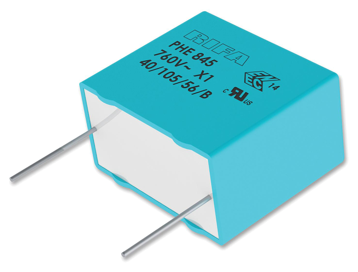 KEMET PHE845 Metallised Polypropylene Film Capacitor, 1.5 kV dc, 760 V ac, ±20%, 100nF, Through Hole