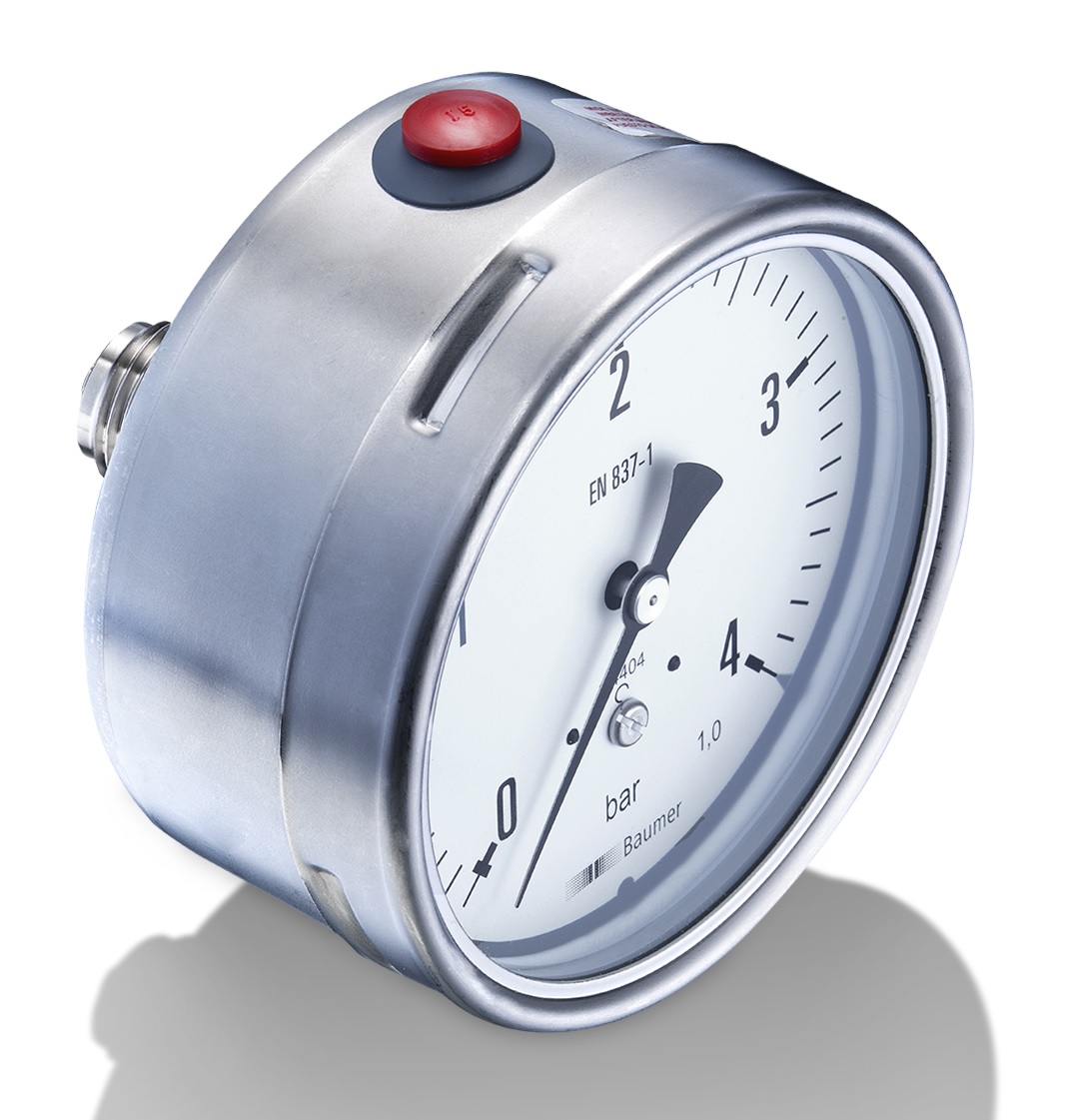 Bourdon G 1/2 Analogue Pressure Gauge 6bar Back Entry 100mm Outside Diameter