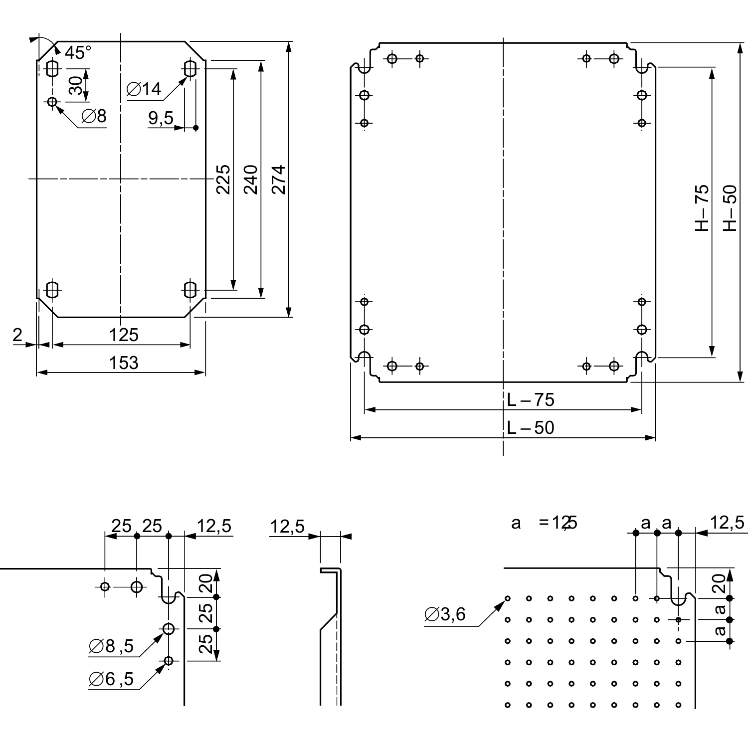 Schneider Electric NSYM Series Perforated Mounting Plate, 765mm H, 550mm W for Use with Spacial CRN, Spacial S3D,